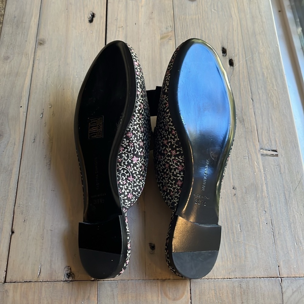New. Tabitha Simmons Masha Bow mules in black multi Size 38.5, US 8.5 - Picture 8 of 10